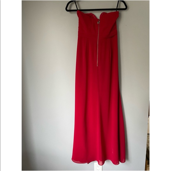 Lipsy Long Strapless Red Gown (Size 4) - Picture 11 of 16
